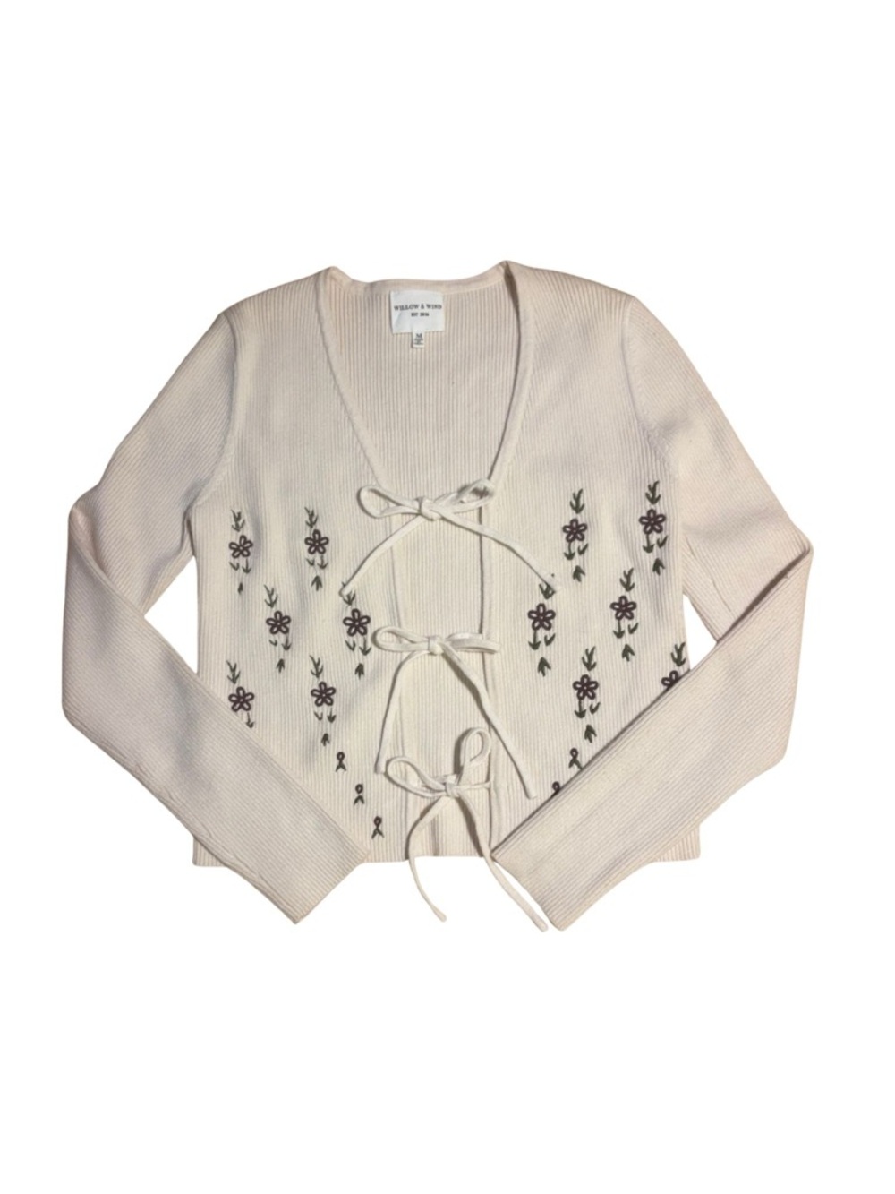 Willow & Wind Tie Front Knit Cardigan Size Medium
